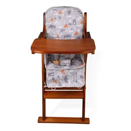 High Chair Pad,high Chair Cushion,seat Cushion Breathable Pad,Comfortable Seat Belt Design,Cute Pattern,Soft and Comfortable ,Baby Sits More Comfortable(Gray Animal Pattern)