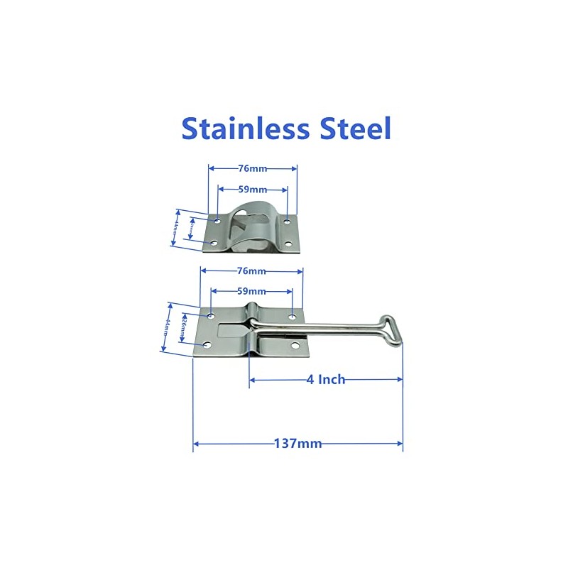 Dsnaduo Polished Stainless Steel 4 Inches T Style Entry Door