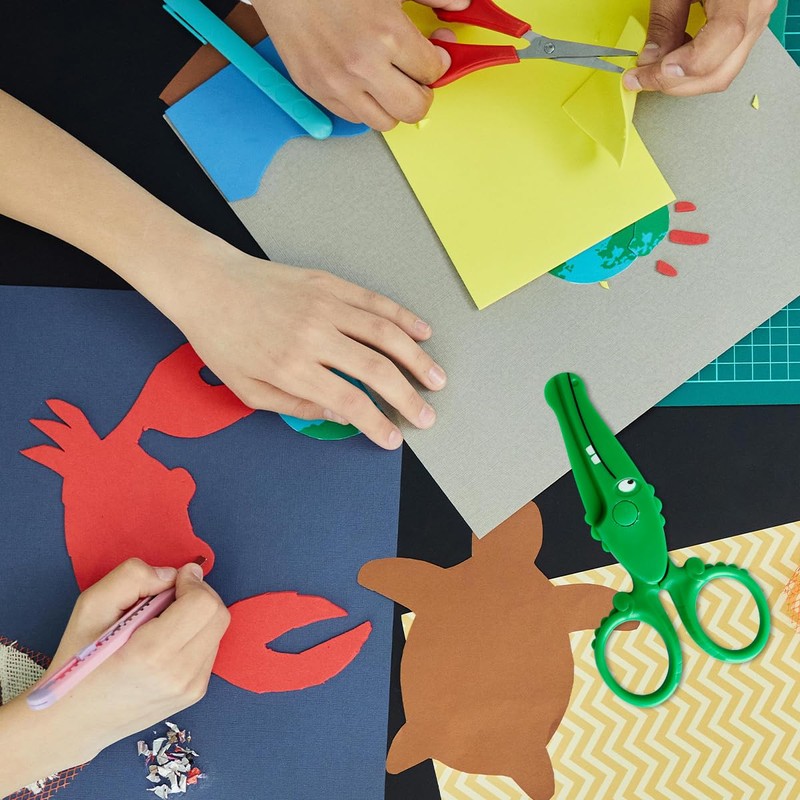 Lotsdonxia Kids Safety Scissors – School Supplies Cute Crocodile Shape