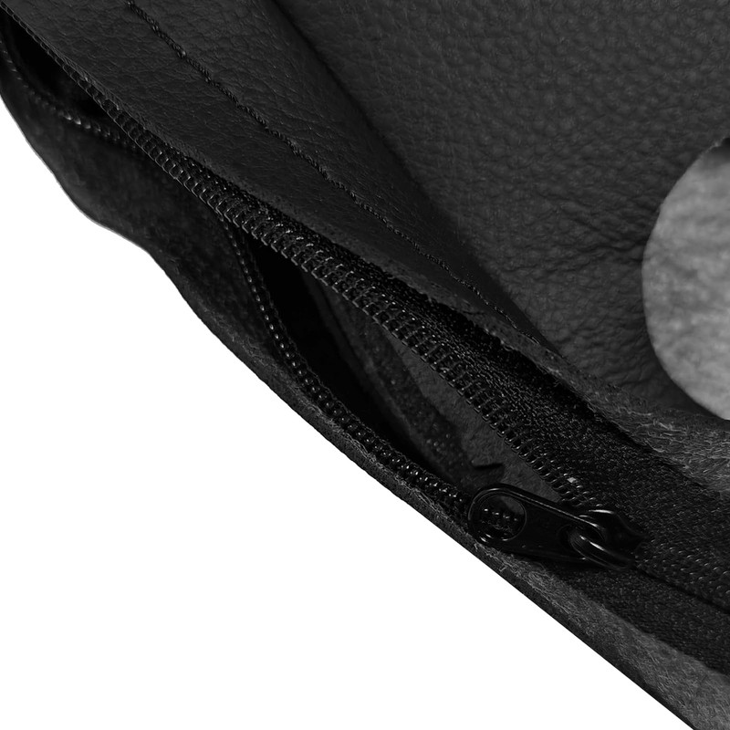 Mievlyo Black Leather Driver & Passenger Side Armrest Cover Compatible