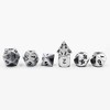 Metal Polyhedral Dice Set for Dungeons & Dragons DND (Mithril)