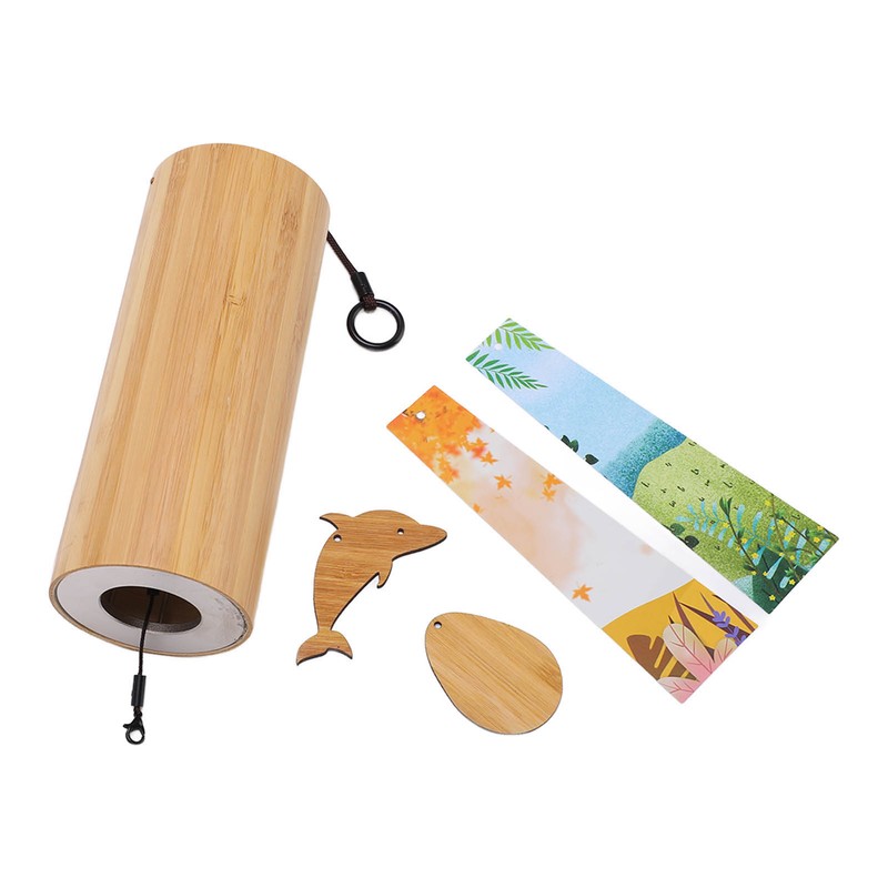 Bamboo Wind Chimes Metal Waterproof Japanese Chord Windchime Windbell for
