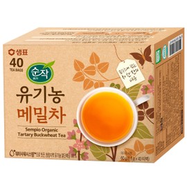 SEMPIO Tartary Buckwheat Tea – 100% Natural Ingredients, Mild Roasting, Sugar-Free, Fat-Free, Caffeine-Free, Calming & Relaxing (40 Tea Bag, Pack of 1)