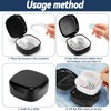 Yuannee Braces Box with Strainer,Portable Denture Retainer Case with Vent