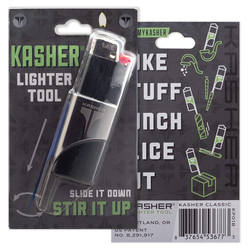 Kasher Classic Lighter Tool Silver, Lighter Included