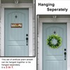 Interchangeable Green Welcome Wreath Sign, 17" Front Door Holiday Decor