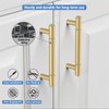 Amerdeco 10 Pack Gold Cabinet Pulls 96mm Hole Center Cabinet