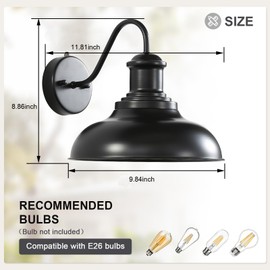 FILIMITIY Dusk to Dawn Outdoor Wall Lights, Black Sensor Porch Lights,Exterior Lighting Fixtures Wall Mount Lantern for Patio, Garage, Shed, Deck, Fence, Barn and Yard