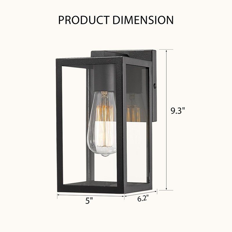 Bestshared Exterior Wall Lantern, Outdoor Wall Sconce, Patio Lighting Fixture