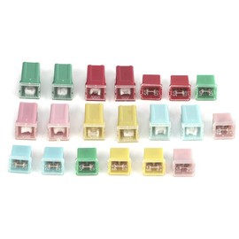 Jcase Fuse Assortment Kit, 20 Pcs Automotive Low and Tall Profile Box Case Shaped Jcase Fuse, 20A 30A 40A 50A 60A Profile Box Shaped Fuse Kit for Trucks, SUVs and RVs