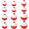 12 Pcs Fishing Snap-On Floats 6 Sizes Hard Float Bobbers