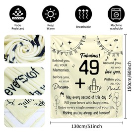 ACAROMAY Funny 50th Birthday Gift for Men or Women Throw Blanket Joke Gift for Someone Who Is Turning 50 Years Old Auntie Son Daughter Decor Blanket Original Present (49+ Birthday)