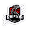 2 x 10cm Velociraptor Raptor Dinosaur Vinyl Stickers - Dino