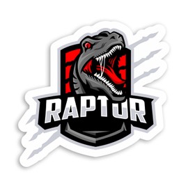 2 x 10cm Velociraptor Raptor Dinosaur Vinyl Stickers - Dino Decal Sticker #70606