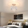 ZYDTRIP Crystal Ceiling Light Fixture Semi Flush Mount Ceiling Lamp