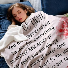 Mom Blanket, for Mom Blankets from Daughter & Son, Warm Soft Mother Blankets, Present for Mother Day Birthday