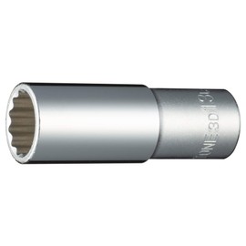 Tone HP3D-13L Deep Socket (12 Square) Drive Angle 0.3 inch (9.5 mm) (3/8 mm), Double Side Width 0.5 inches (13 mm)