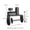Jhanw Desk C-Clamps with 2 pieces 1/2" Thread Hole, 2