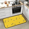 FZDXZJJ Honeycomb Bee Kitchen Mat Cushioned Anti-Fatigue Kitchen Rug, Animal