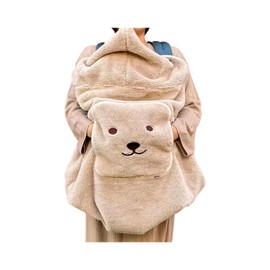 Villageriver Baby Cape Baby Stroller Blanket, Baby Shell Blanket, Cute Bear Pattern