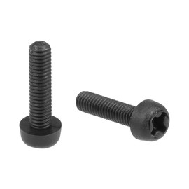 uxcell M3x12mm Threaded Nylon Phillips Cross Pan Head Machine Screws Bolts Black 20Pcs