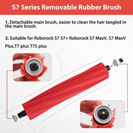 YBVABE S7 MaxV Ultra Kit for Roborock S7, S7 Plus, S7 MaxV, S7 MaxV Plus, 25Pack Replacement Parts 2 Main Brush, 4 Filter, 8 Mop Cloth, 8 Side Brush, 2 Cleaning Brush & Screwdriver(White)