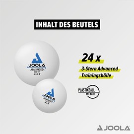 JOOLA Table Tennis Balls 3 Star Training Advanced 40+ mm Diameter Premium Table Tennis Balls White Pack of 24
