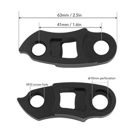 Buachois MTB Derailleur Hanger Extension, Bicycle Rear Derailleur Link Hanger Extender Gear Tail Hook Extender for 36T 40T 42T 44T 46T 50T 52T 56T Mountain Bike Flywheel (Black)