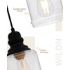 WILON Modern Glass Pendant Lights for Kitchen Island, 6.29" Mini