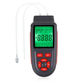 Manometer Gas Pressure Tester Gauges HVAC 12 Selectable Units Digital Differential Dual Air Pressure Meter Handheld Tester