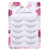HAPVITAL False Eyelashes, 3D, 5 Pairs Natural Butt Eyelashes, Handmade,