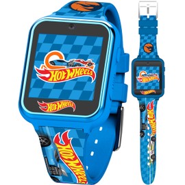 Hot Wheels Interactive Kids Smartwatch – Touchscreen Watch with Camera, Games, Voice Recorder, Step Tracker, Alarm & Timer – Racing-Inspired Design, USB Rechargeable – Fits Wrists 5.5" to 8"