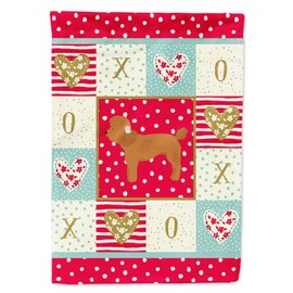 Caroline's Treasures CK5882GF Toy Poodle Love Garden Flag, Red Mailbox Flag Decorative Yard Flag Banner Outside Patio Artwork Yard Flower Beds, Garden Size, Multicolor