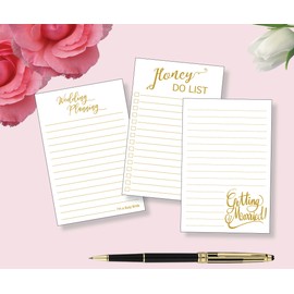 Bridal Notepads (Wedding To Do Notepads 3 Pack)