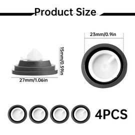 Pack of 4 Cistern Replacement Parts, Sink Box Seals, Filling Valve, Float Valve for Float, Flush-Mounted Toilet Seal, Flush-Mounted Sink Box Sealing Ring, Seal Set Inlet Flush Pipe Seal