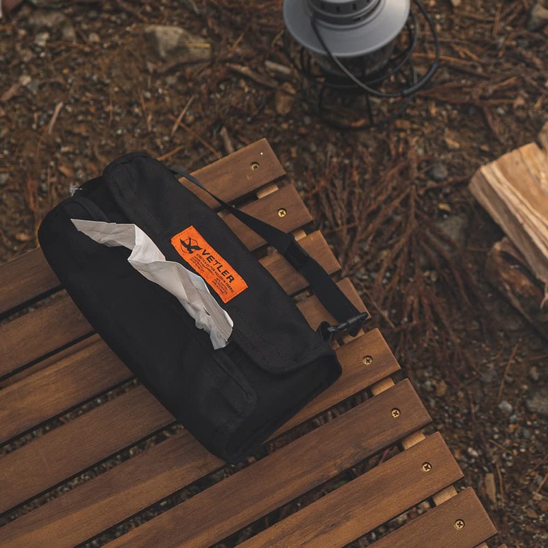 VETLER Moleskin Box Tissue Cover, Hanging, 2-Way, Wall Hanging, Camping,