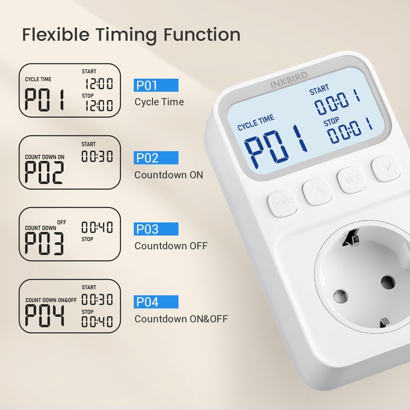 Inkbird ITC-C216T Thermostat Socket, Temperature Controller with Sensor, Temperature Controller
