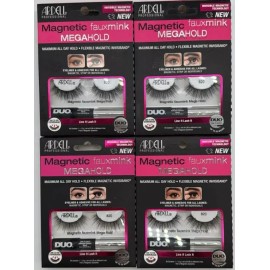 Ardell 4PK Ardell Professional Magnetic Fauxmink Megahold #820 Lash W/ Lash Adhesive