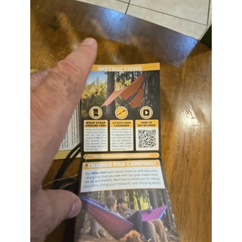 Wise Owl Outfitters Camping Hammock w/Tree Straps, Large - Burgundy/NavyB