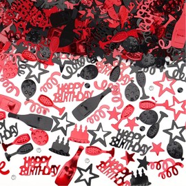 GoldRock Happy Birthday Confetti Birthday, Scatter Decoration Birthday Black Red, Confetti Table Decoration Birthday Girl, Birthday Decoration Table, Streamers Birthday, Happy Birthday Decoration for