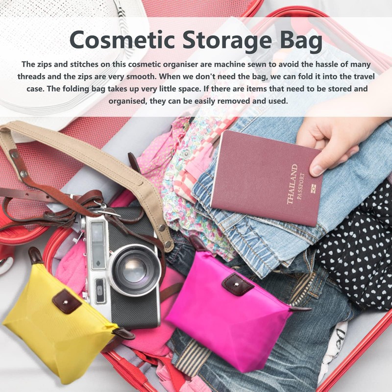 JLNGTHONG 6 Pieces Cosmetic Pouch, Dumpling Shape Makeup Pouch Travel