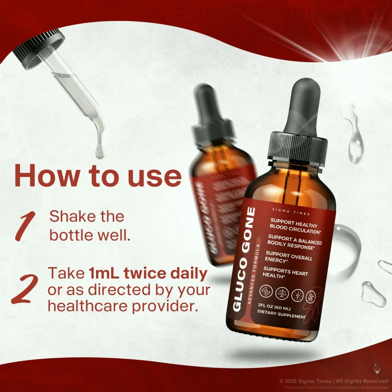 Sigma Times (2 Pack) Gluco Gone Drops - GlucoGone Liquid