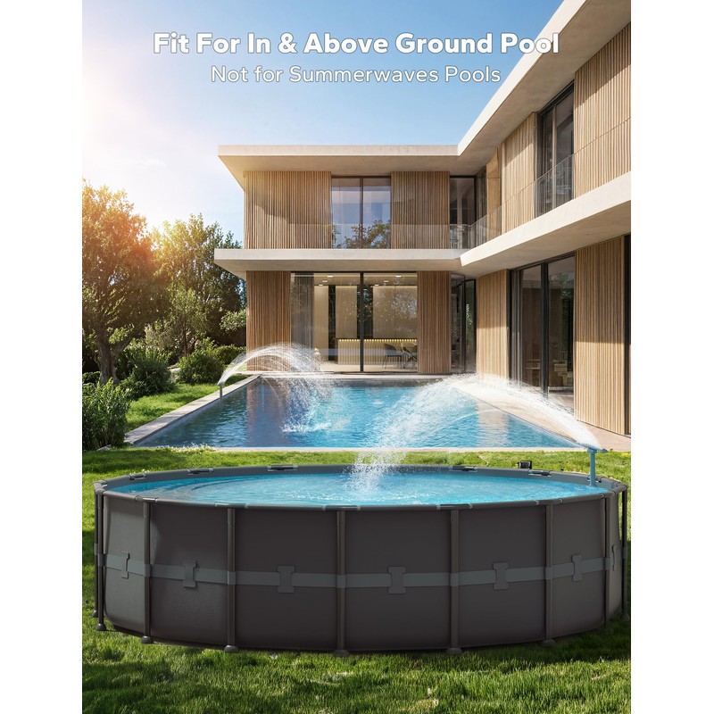 POOLHACKER Original Pool Sprinkler Fountains for Above and In-ground Pools,