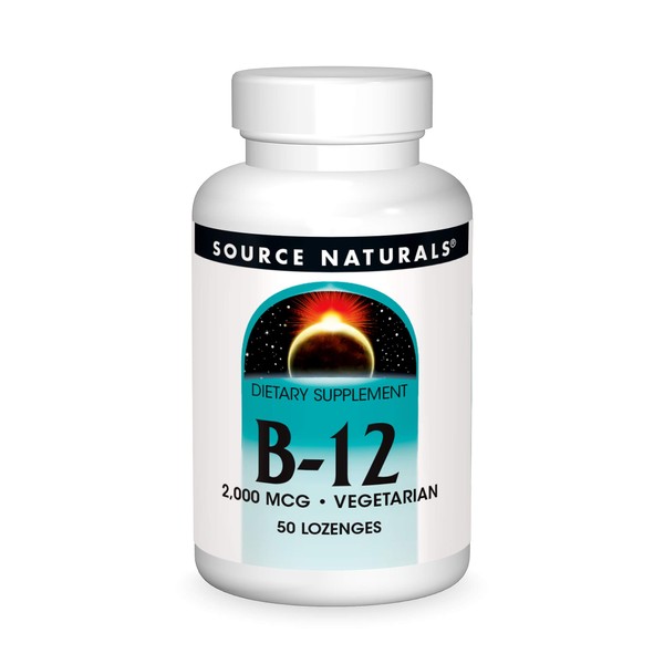 Source Naturals Vitamin B-12, 2000 mcg Supports Energy Production - 50 Lozenges