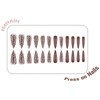 IMRAIN Brown Press on Nails Long Stiletto Fake Nails Ombre