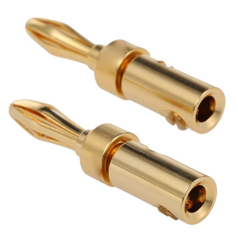 Banana Plug Connector Corrosion-Resistant Banana Connector for Audio Video Amplifier