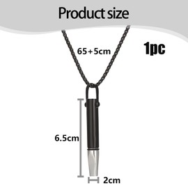 Anti Anxiety Breathing Necklace, Breathlace Portable Stainless Steel Anxiety Relief Necklace Stress Relief Necklaces Breathing Exercises Necklaces, for Meditation Relief Relaxation and Exercise