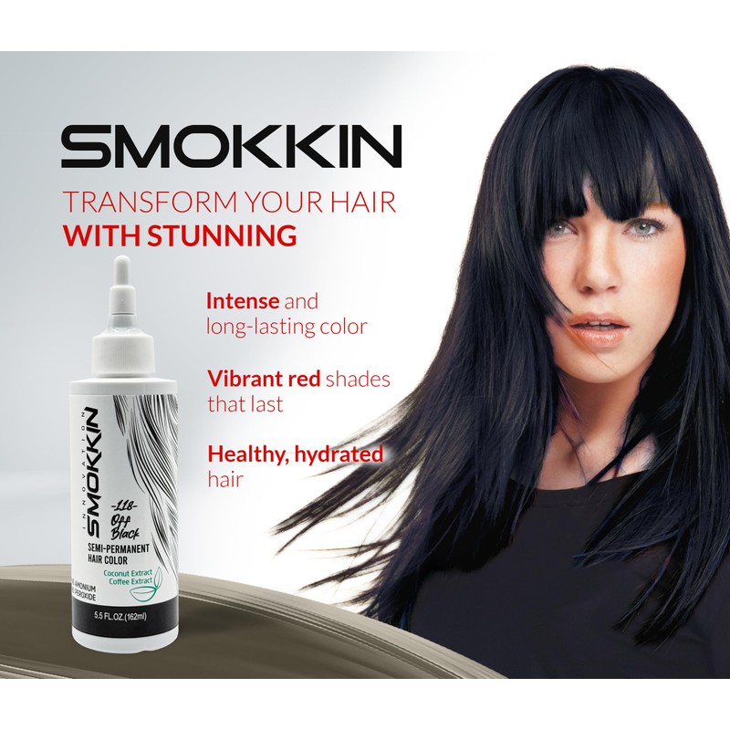 Smokkin Innovation Semi-Permanent Hair Dye - 118 Off Black with