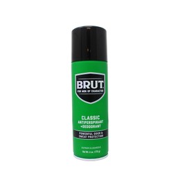 Brut Deodorant 6oz Aerosol Classic Scent(Anti-Perspirant) (6 Pack)