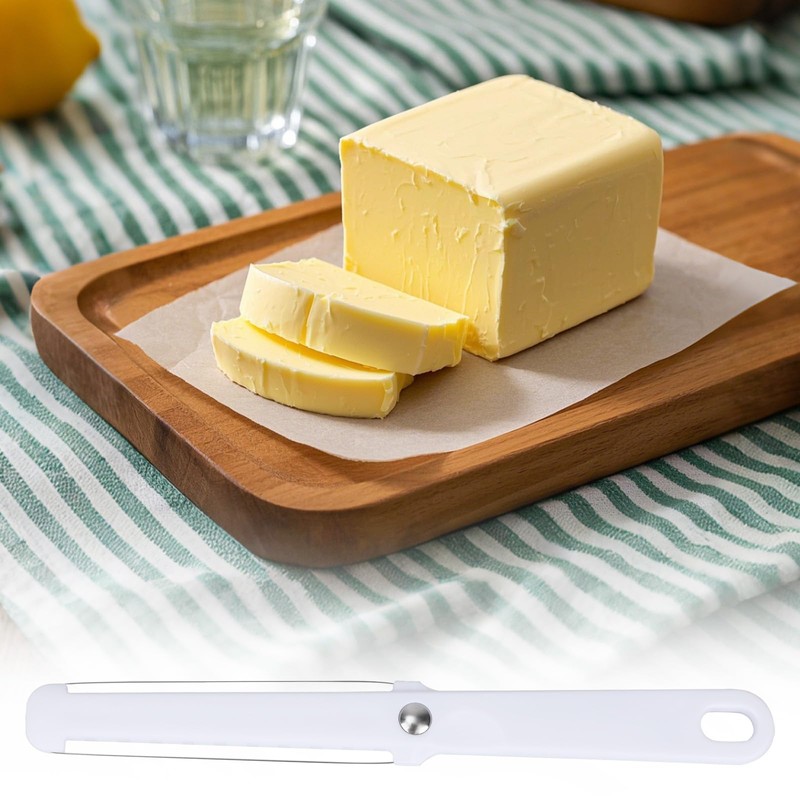 Cheese Wire Cutter, Dual-Sided Stainless Steel Butter Slicer Dishwasher Safe